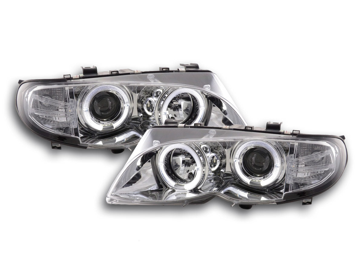 Scheinwerfer Set BMW 3er E46 Limo/Touring 02-05 chrom Scheinwerfer Set BMW 3er E46 Limo/Touring 02-05 chrom
